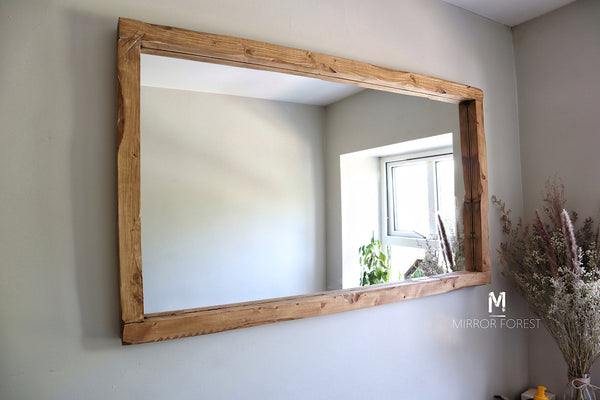 Thin Framed - Handcrafted Rustic Mirror - Available in Multiple Finishes