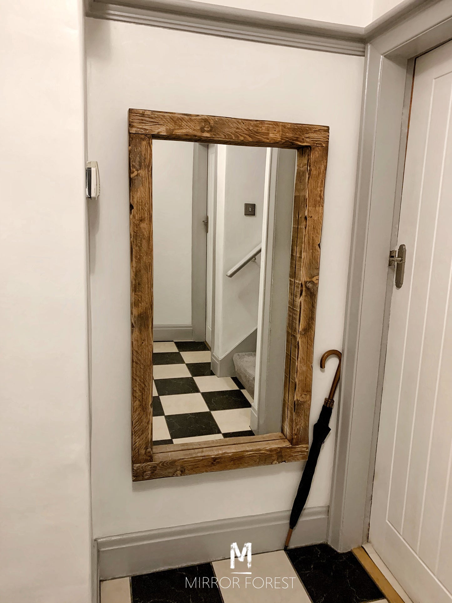 Handcrafted Chunky Frame Rustic Mirror – Available in Multiple Finishes