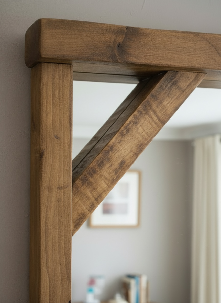 Hampton - Bracket Farmhouse Shelf Mirror