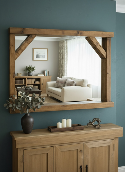 Hampton - Bracket Farmhouse Shelf Mirror