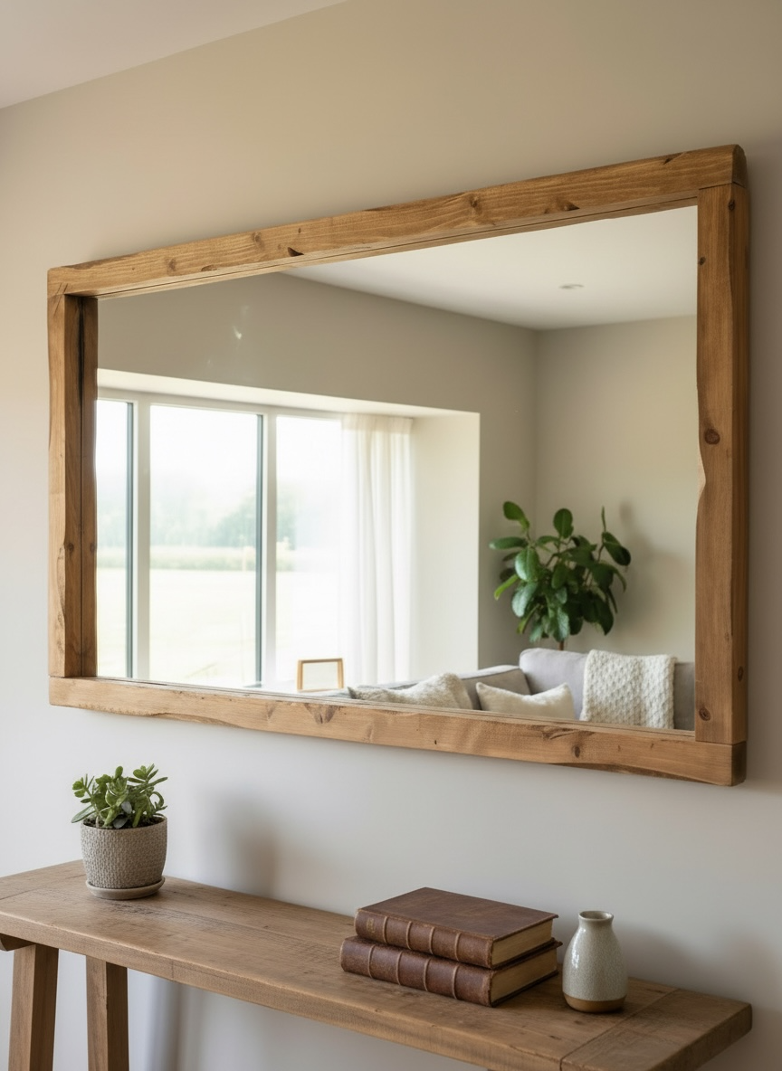 Langdale - Thin Frame Rustic Mirror