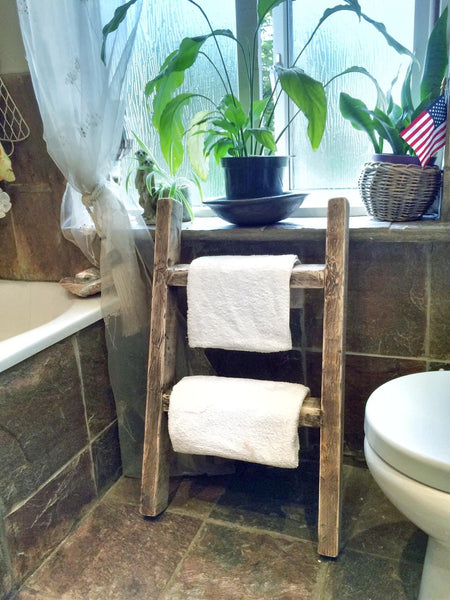 Country House Rustic Storage Ladders / Towel Holder