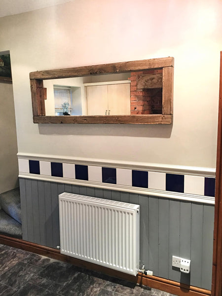 Handcrafted Chunky Frame Landscape Mirror - Available in Multiple Finishes and sizes