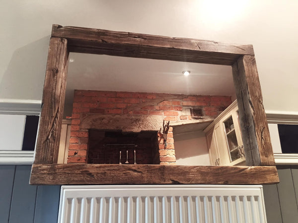 Handcrafted Chunky Frame Landscape Mirror - Available in Multiple Finishes and sizes