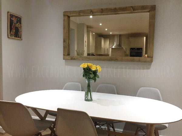 Handcrafted Chunky Frame Landscape Mirror - Available in Multiple Finishes and sizes
