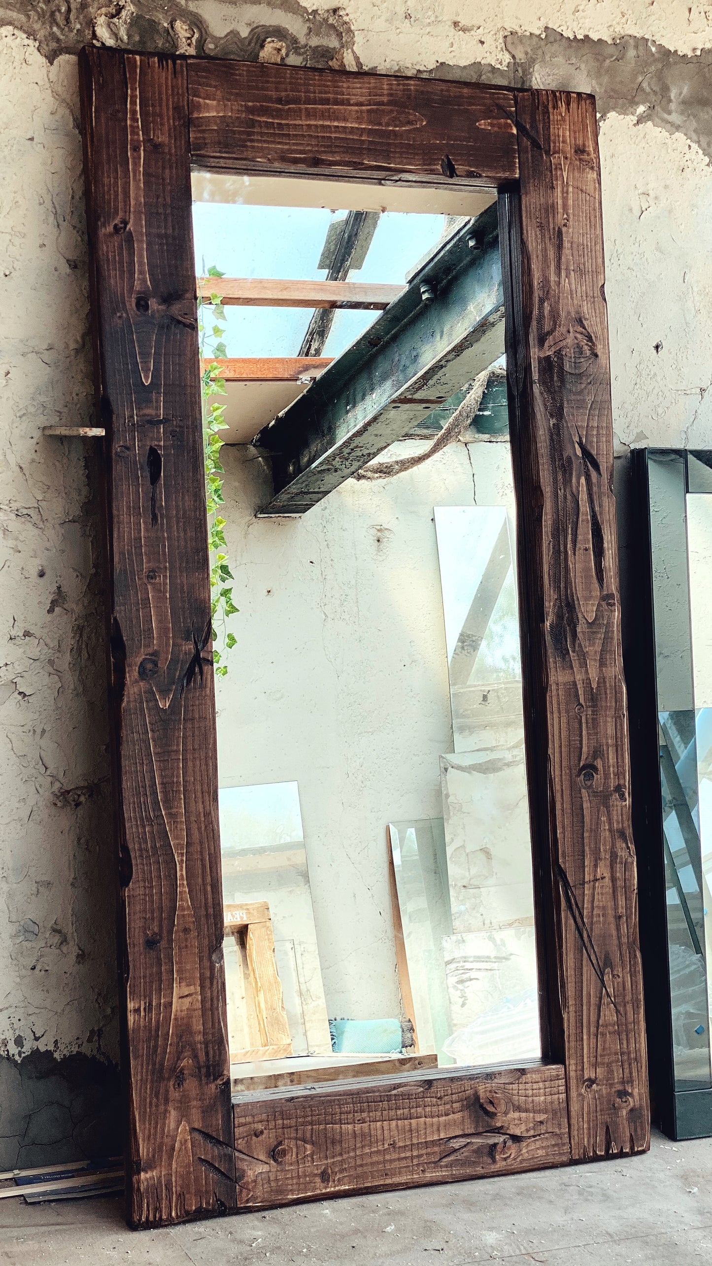 Wide Frame Portrait Freestanding Mirror - Available in Multiple Finishes