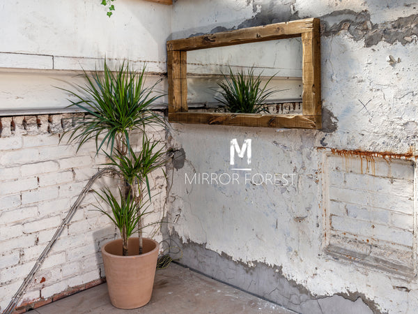 Handcrafted Chunky Frame Rustic Mirror – Available in Multiple Finishes