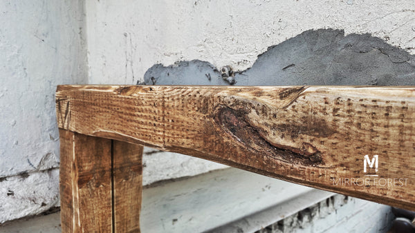 Handcrafted Chunky Frame Rustic Mirror – Available in Multiple Finishes