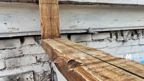Handcrafted Chunky Frame Rustic Mirror – Available in Multiple Finishes