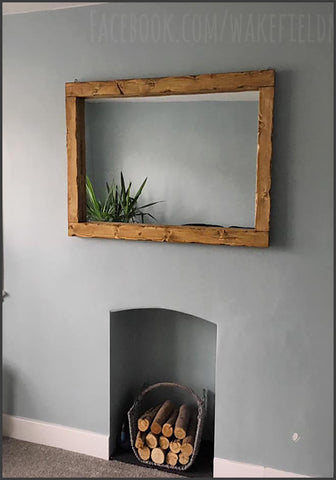 Handcrafted Chunky Frame Landscape Mirror - Available in Multiple Finishes and sizes