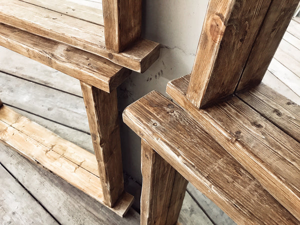 Overhang Country House Tealight Shelf Mirror - Available in Multiple sizes & Oak Finishes