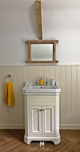Overhang Country House Tealight Shelf Mirror - Available in Multiple sizes & Oak Finishes