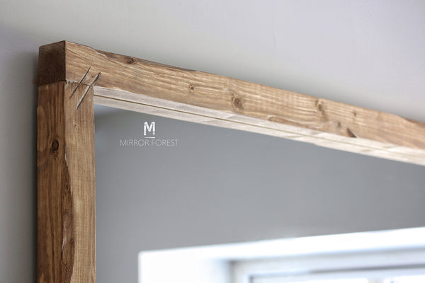 Thin Framed - Handcrafted Rustic Mirror - Available in Multiple Finishes