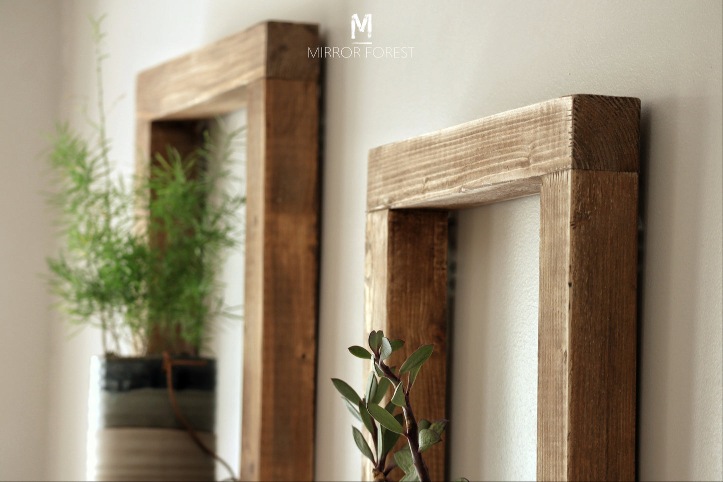 Framed Country House Rustic Shelf / Planter - Light Oak Rustic Finish