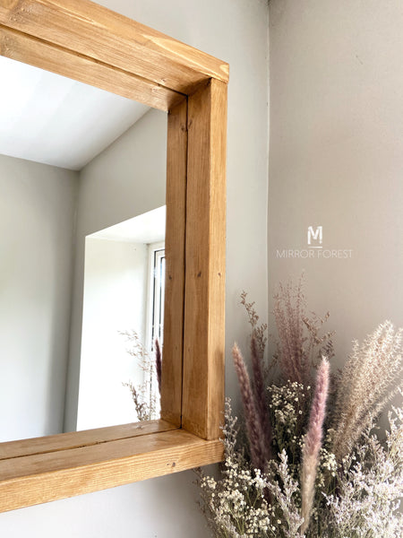 wooden mirror