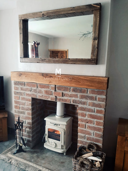 Handcrafted Chunky Frame Rustic Mirror – Available in Multiple Finishes