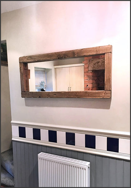 Handcrafted Chunky Frame Landscape Mirror - Available in Multiple Finishes and sizes