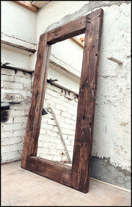 Wide Frame Portrait Freestanding Mirror - Available in Multiple Finishes