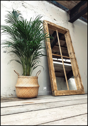 Handcrafted Chunky Frame window Portrait Rustic Mirror – Available in Multiple Finishes